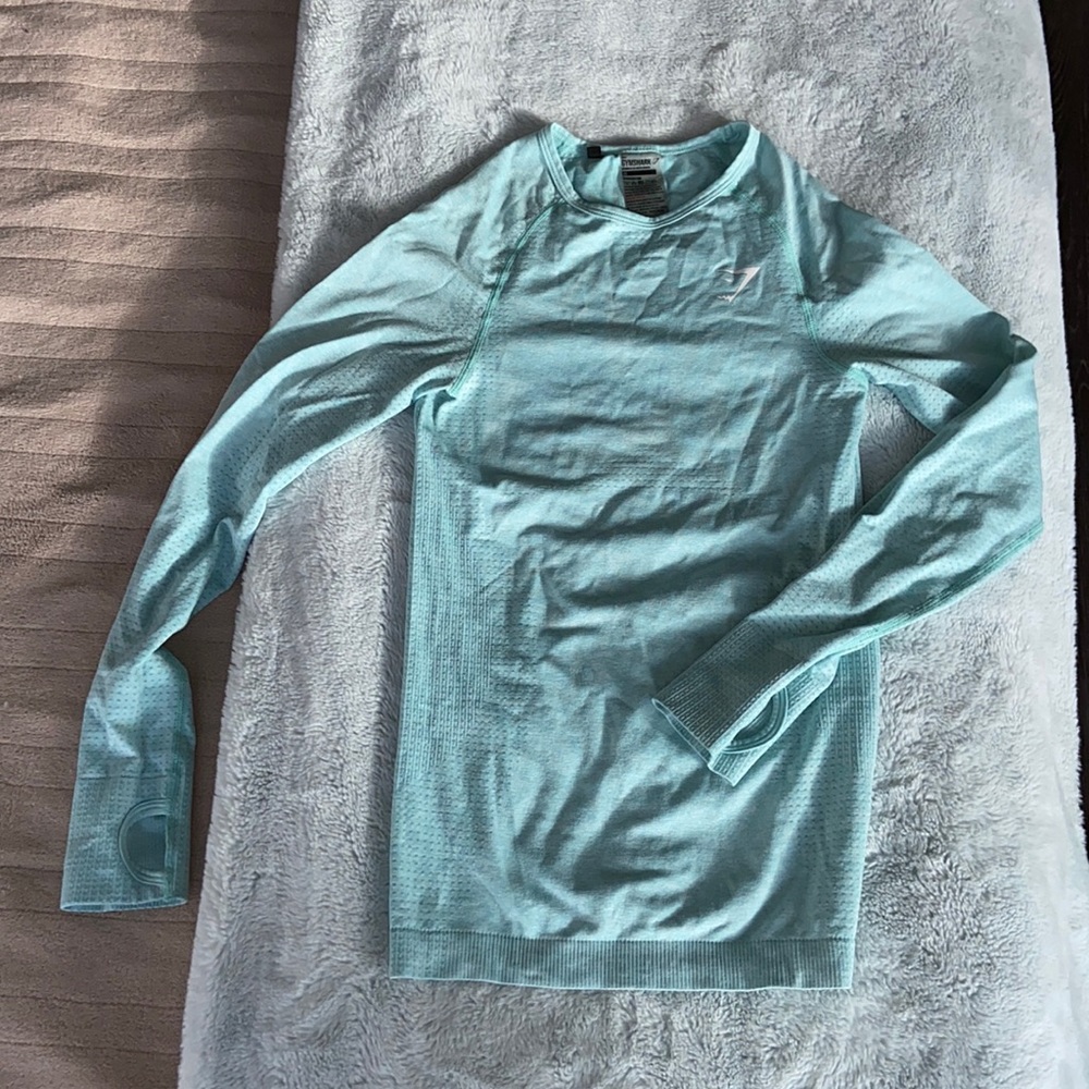 Mint Gymshark Vital Seamless Long Sleeve Top